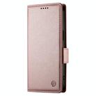 For iPhone 11 Pro Max Side Buckle Magnetic Frosted Leather Phone Case(Rose Gold) - 2