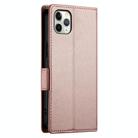 For iPhone 11 Pro Max Side Buckle Magnetic Frosted Leather Phone Case(Rose Gold) - 3