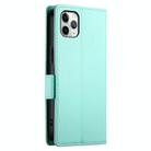 For iPhone 11 Pro Max Side Buckle Magnetic Frosted Leather Phone Case(Mint Green) - 3
