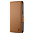 For iPhone 11 Pro Max Side Buckle Magnetic Frosted Leather Phone Case(Brown) - 2