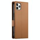 For iPhone 11 Pro Max Side Buckle Magnetic Frosted Leather Phone Case(Brown) - 3