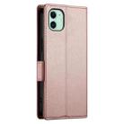 For iPhone 11 Side Buckle Magnetic Frosted Leather Phone Case(Rose Gold) - 3