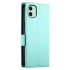 For iPhone 11 Side Buckle Magnetic Frosted Leather Phone Case(Mint Green) - 3