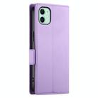 For iPhone 11 Side Buckle Magnetic Frosted Leather Phone Case(Purple) - 3