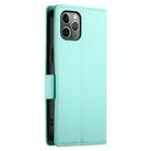 For iPhone 11 Pro Side Buckle Magnetic Frosted Leather Phone Case(Mint Green) - 3