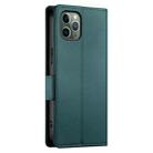 For iPhone 11 Pro Side Buckle Magnetic Frosted Leather Phone Case(Dark Green) - 3