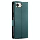 For iPhone 16e Side Buckle Magnetic Frosted Leather Phone Case(Dark Green) - 3