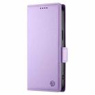 For iPhone SE 2024 Side Buckle Magnetic Frosted Leather Phone Case(Purple) - 2