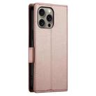 For iPhone 16 Pro Max Side Buckle Magnetic Frosted Leather Phone Case(Rose Gold) - 3