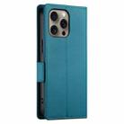 For iPhone 16 Pro Max Side Buckle Magnetic Frosted Leather Phone Case(Blue) - 3