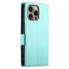 For iPhone 16 Pro Max Side Buckle Magnetic Frosted Leather Phone Case(Mint Green) - 3