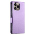 For iPhone 16 Pro Max Side Buckle Magnetic Frosted Leather Phone Case(Purple) - 3