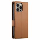 For iPhone 16 Pro Max Side Buckle Magnetic Frosted Leather Phone Case(Brown) - 3