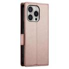 For iPhone 16 Pro Side Buckle Magnetic Frosted Leather Phone Case(Rose Gold) - 3