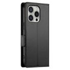 For iPhone 16 Pro Side Buckle Magnetic Frosted Leather Phone Case(Black) - 3