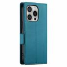 For iPhone 16 Pro Side Buckle Magnetic Frosted Leather Phone Case(Blue) - 3