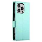 For iPhone 16 Pro Side Buckle Magnetic Frosted Leather Phone Case(Mint Green) - 3