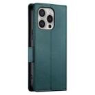 For iPhone 16 Pro Side Buckle Magnetic Frosted Leather Phone Case(Dark Green) - 3