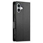 For iPhone 16 Side Buckle Magnetic Frosted Leather Phone Case(Black) - 3