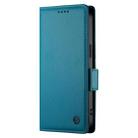 For iPhone 16 Side Buckle Magnetic Frosted Leather Phone Case(Blue) - 2