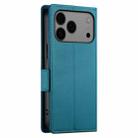 For iPhone 17 Pro Max Side Buckle Magnetic Frosted Leather Phone Case(Blue) - 3
