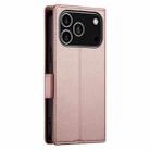 For iPhone 17 Pro Side Buckle Magnetic Frosted Leather Phone Case(Rose Gold) - 3