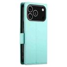 For iPhone 17 Pro Side Buckle Magnetic Frosted Leather Phone Case(Mint Green) - 3