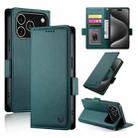 For iPhone 17 Pro Side Buckle Magnetic Frosted Leather Phone Case(Dark Green) - 1