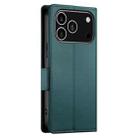 For iPhone 17 Pro Side Buckle Magnetic Frosted Leather Phone Case(Dark Green) - 3