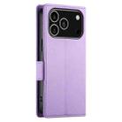 For iPhone 17 Pro Side Buckle Magnetic Frosted Leather Phone Case(Purple) - 3