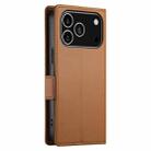 For iPhone 17 Pro Side Buckle Magnetic Frosted Leather Phone Case(Brown) - 3