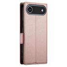 For iPhone 17 Air Side Buckle Magnetic Frosted Leather Phone Case(Rose Gold) - 3