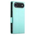 For iPhone 17 Air Side Buckle Magnetic Frosted Leather Phone Case(Mint Green) - 3