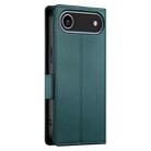 For iPhone 17 Air Side Buckle Magnetic Frosted Leather Phone Case(Dark Green) - 3