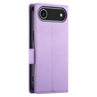 For iPhone 17 Air Side Buckle Magnetic Frosted Leather Phone Case(Purple) - 3