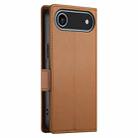 For iPhone 17 Air Side Buckle Magnetic Frosted Leather Phone Case(Brown) - 3