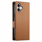 For iPhone 17 Side Buckle Magnetic Frosted Leather Phone Case(Brown) - 3