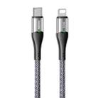 REMAX RC-C116 1.2m 30W Type-C to 8 Pin Smart Power-off Fast Charging Data Cable(Silver) - 1
