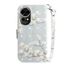 For Huawei nova 12 3D Colored Horizontal Flip Leather Phone Case(Magnolia) - 3