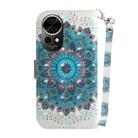 For Huawei nova 12 3D Colored Horizontal Flip Leather Phone Case(Peacock Wreath) - 3