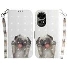 For Huawei nova 12 3D Colored Horizontal Flip Leather Phone Case(Pug) - 1