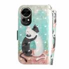 For Huawei nova 12 3D Colored Horizontal Flip Leather Phone Case(Black White Cat) - 3