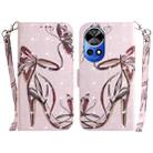 For Huawei nova 12 Pro 3D Colored Horizontal Flip Leather Phone Case(Butterfly High-heeled) - 1