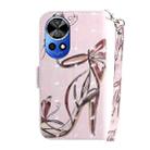 For Huawei nova 12 Pro 3D Colored Horizontal Flip Leather Phone Case(Butterfly High-heeled) - 3