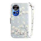 For Huawei nova 12 Pro 3D Colored Horizontal Flip Leather Phone Case(Magnolia) - 3