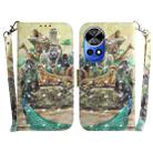 For Huawei nova 12 Ultra 3D Colored Horizontal Flip Leather Phone Case(Zoo) - 1