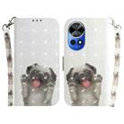 For Huawei nova 12 Ultra 3D Colored Horizontal Flip Leather Phone Case(Pug) - 1