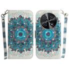 For Huawei nova 12i 4G Global 3D Colored Horizontal Flip Leather Phone Case(Peacock Wreath) - 1