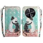 For Huawei nova 12i 4G Global 3D Colored Horizontal Flip Leather Phone Case(Black White Cat) - 1