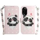 For Huawei nova 13 Pro 3D Colored Horizontal Flip Leather Phone Case(Heart Panda) - 1